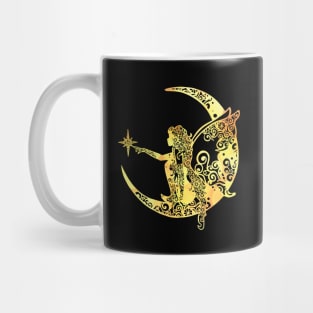 Fairy Moon Star Mandala Magical Color Light Art Mug